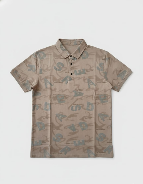 Beige Abstract - Polo T-Shirt