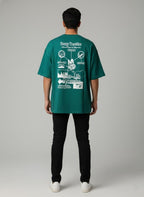 GREEN OVERSIZED DROP T-SHIRT
