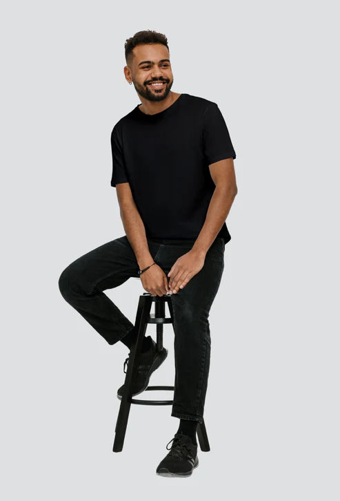 Solid White Round Neck T-Shirt
