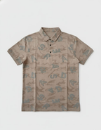 Beige Abstract -  Polo T-Shirt