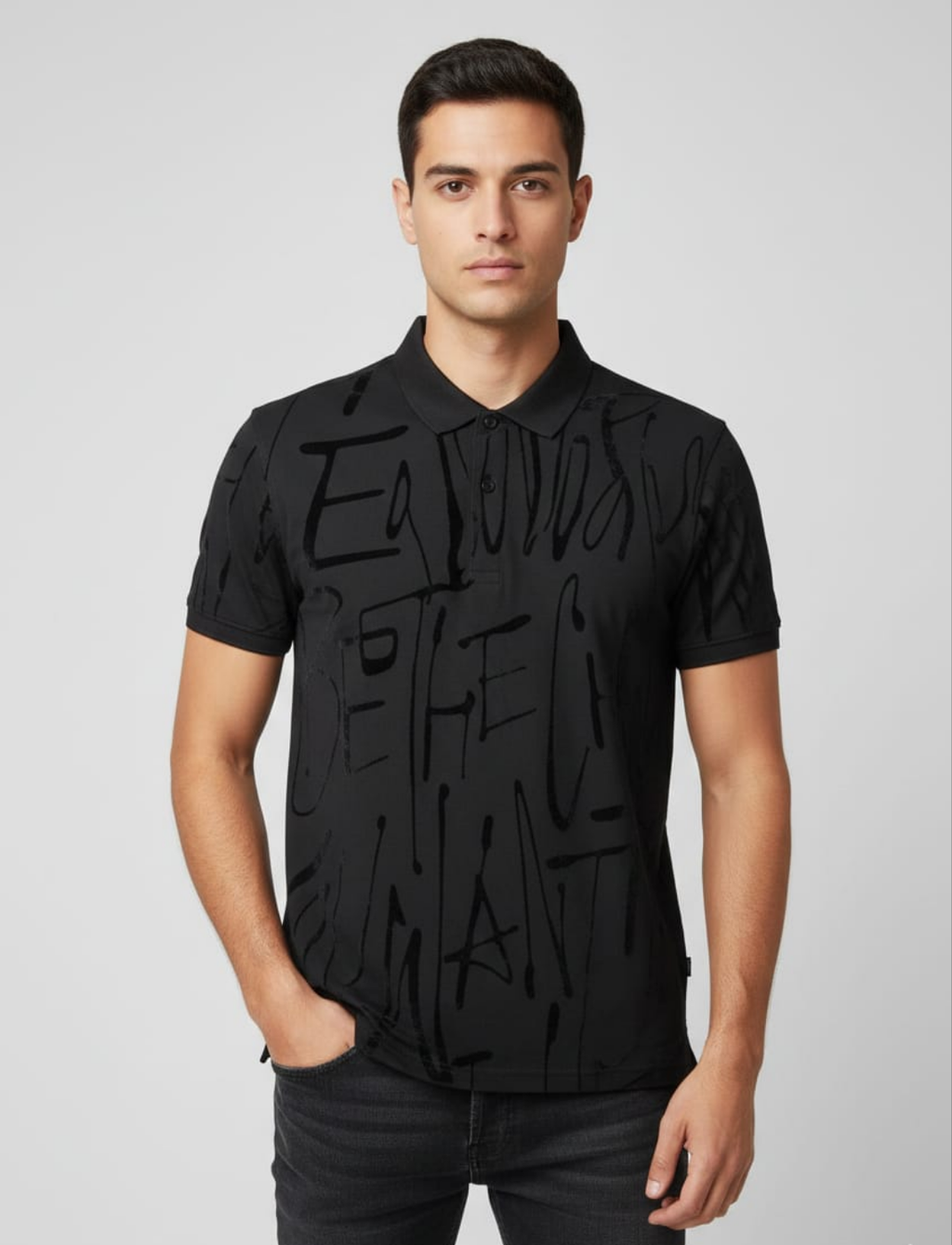 BE THE CHANGE - Black Polo T-Shirt