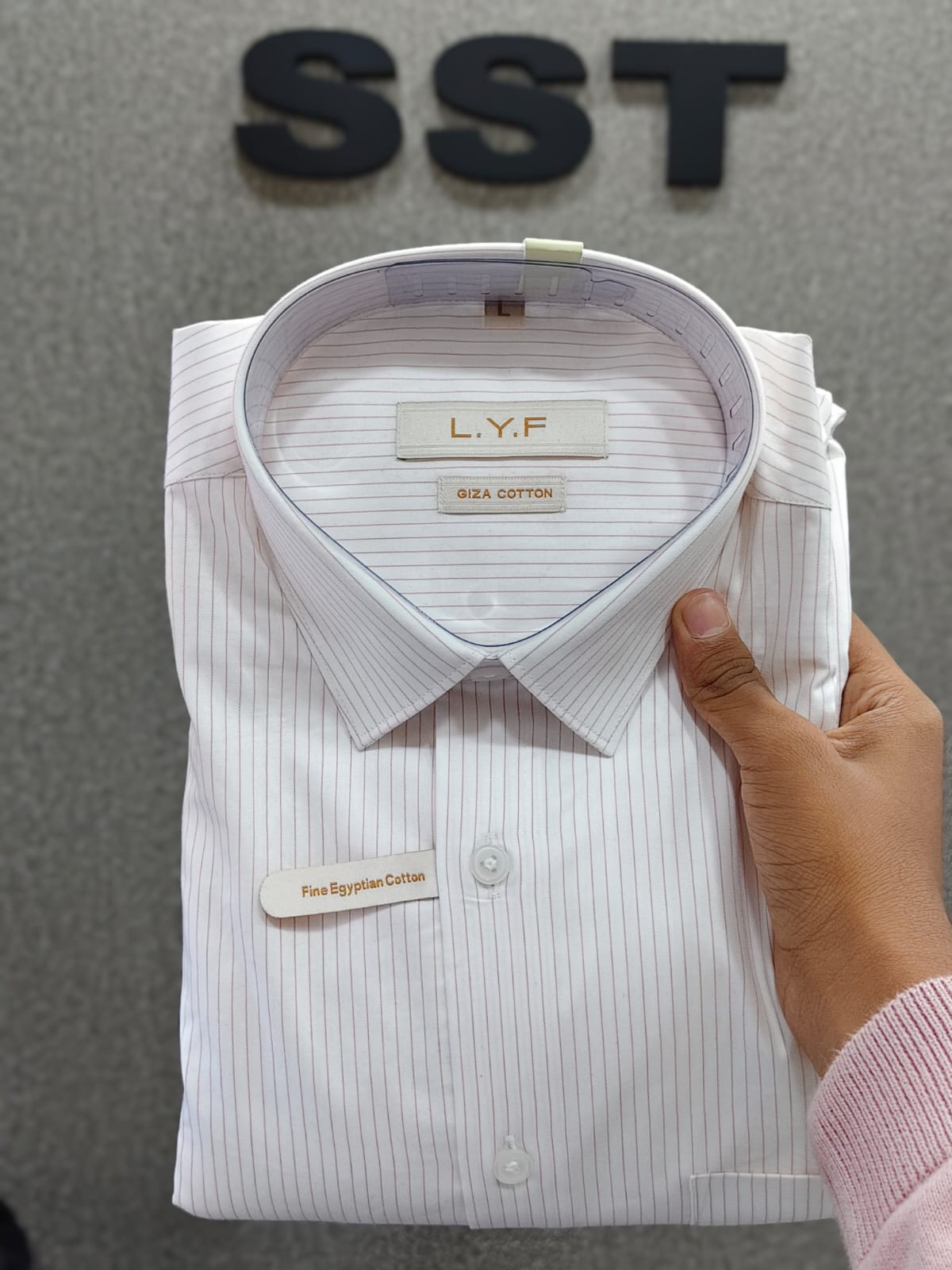 LYF - Striped Formal Shirt Pink