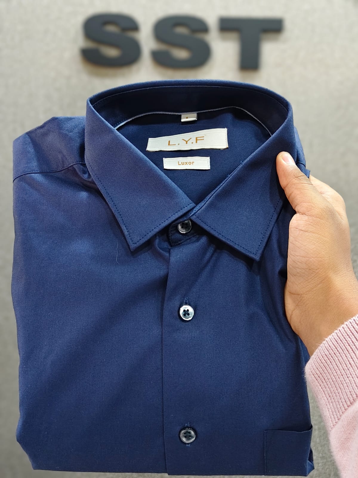 LYF- Plain Formal Shirt Navy