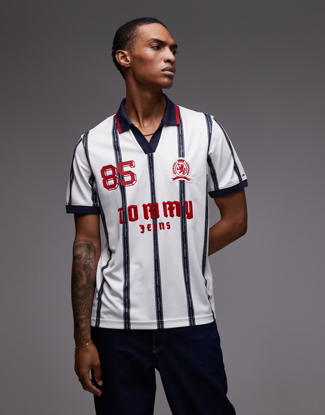 TH Polo - White Stripe