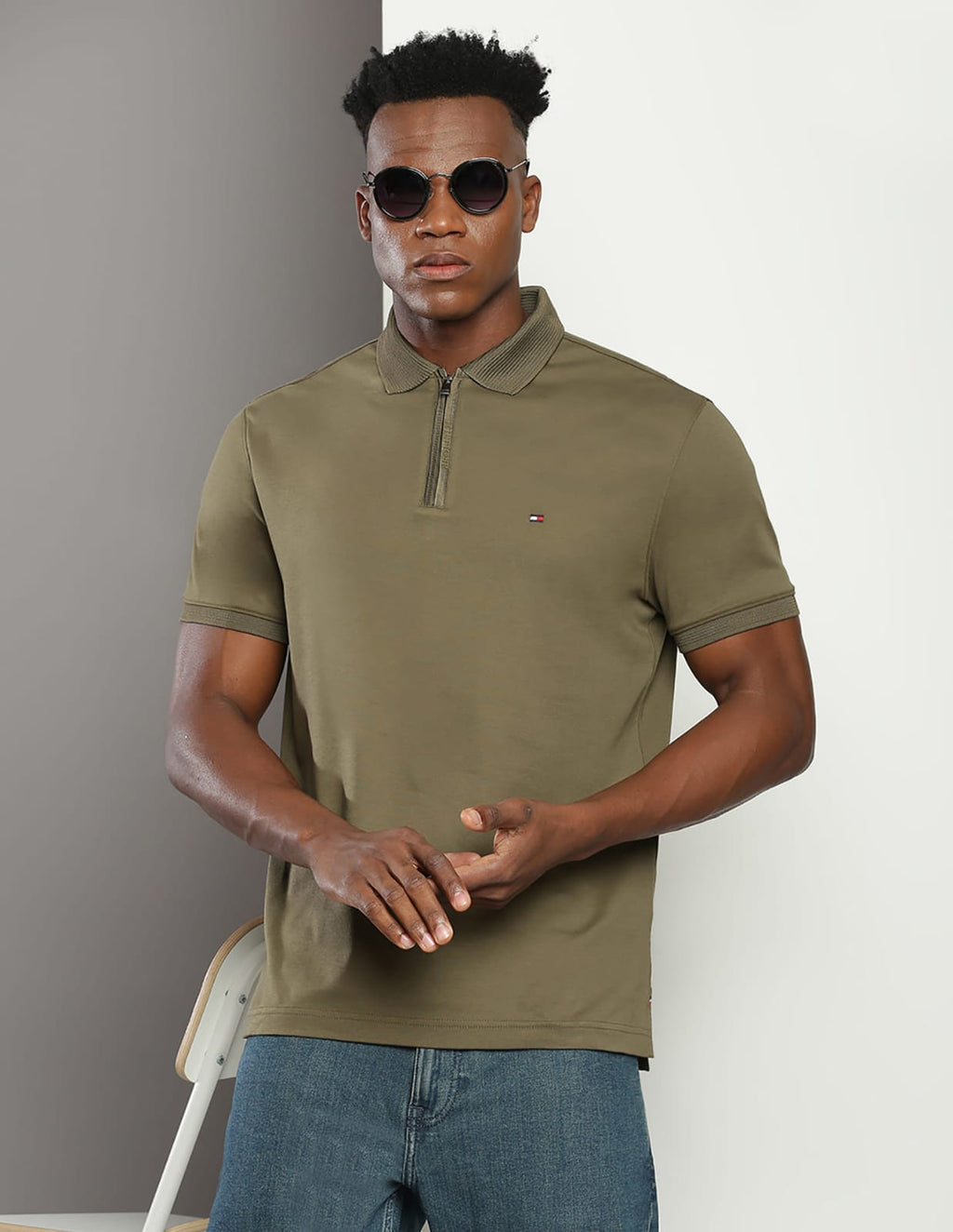 TH Polo - Zipper Green