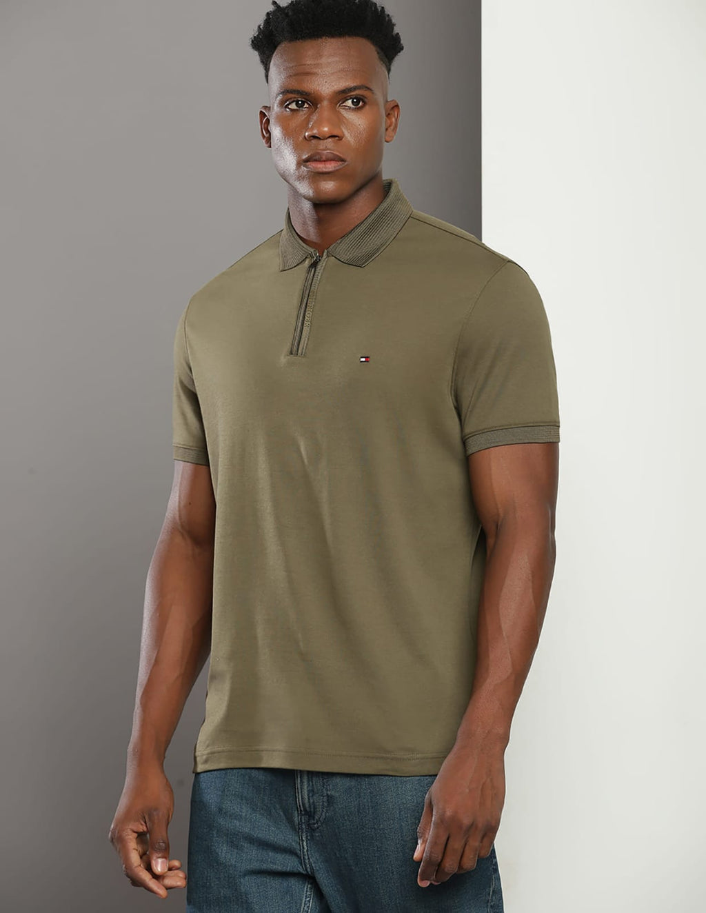 TH Polo - Zipper Green