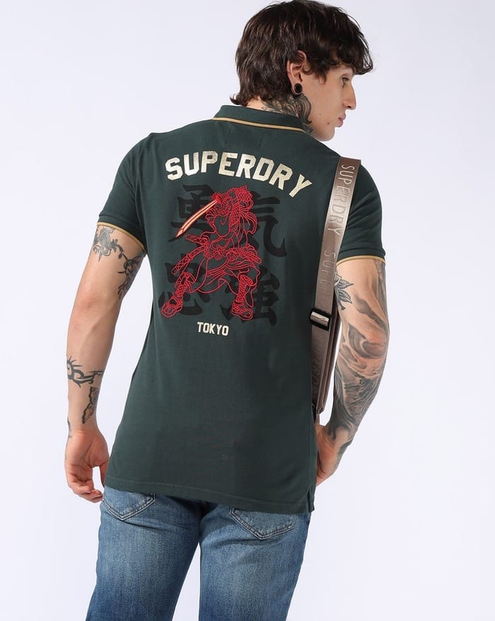 SDY Polo - Green Print