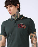 SDY Polo - Green Print