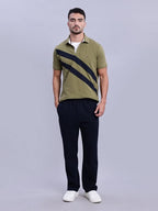 TH Polo - Green Navy Stripes