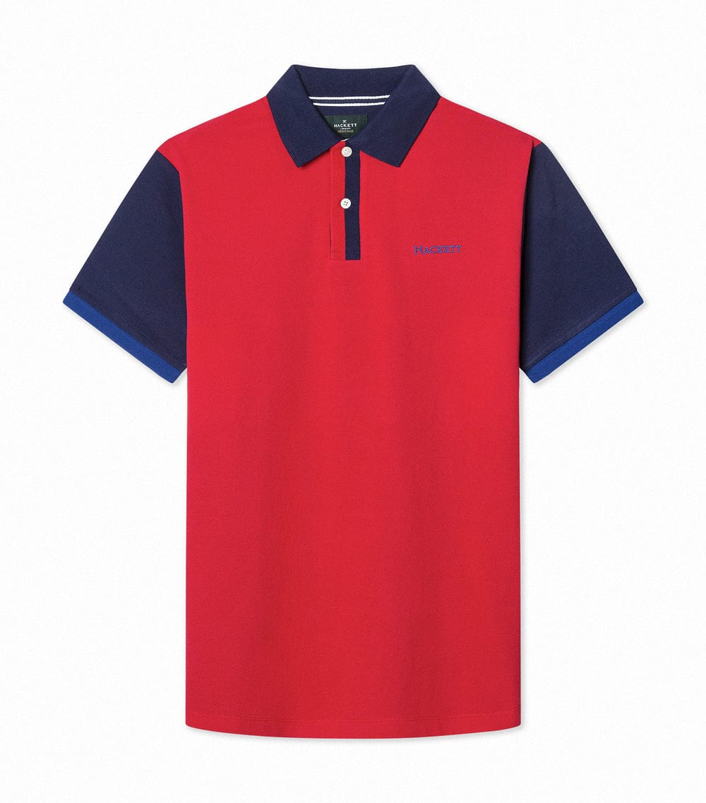 HACKT  Polo - Red Navy