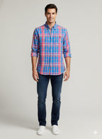 RL Checks Shirt - Red Blue