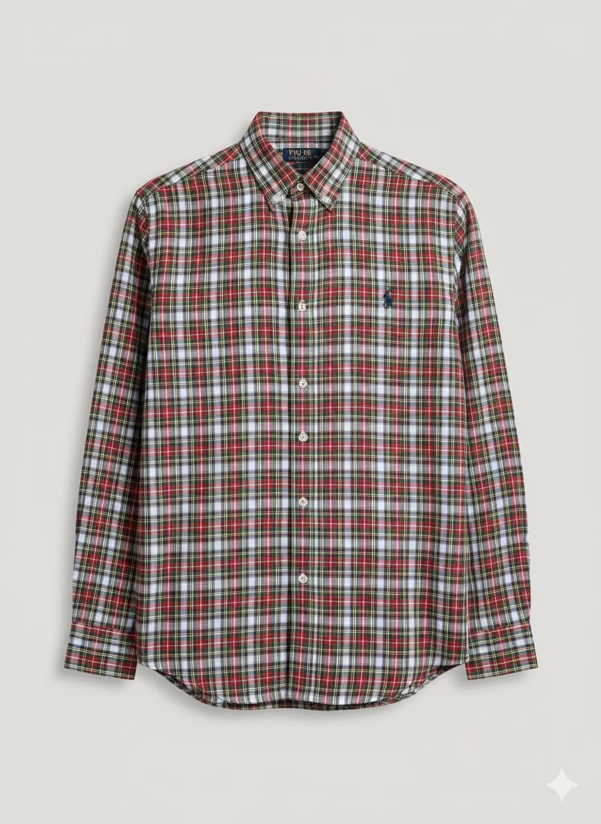 RL Checks Shirt - Red Green