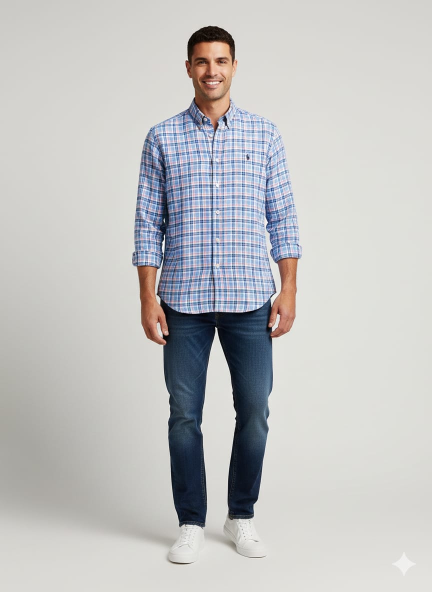 RL Checks Shirt - Blue