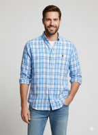 RL Checks Shirt - Light Blue