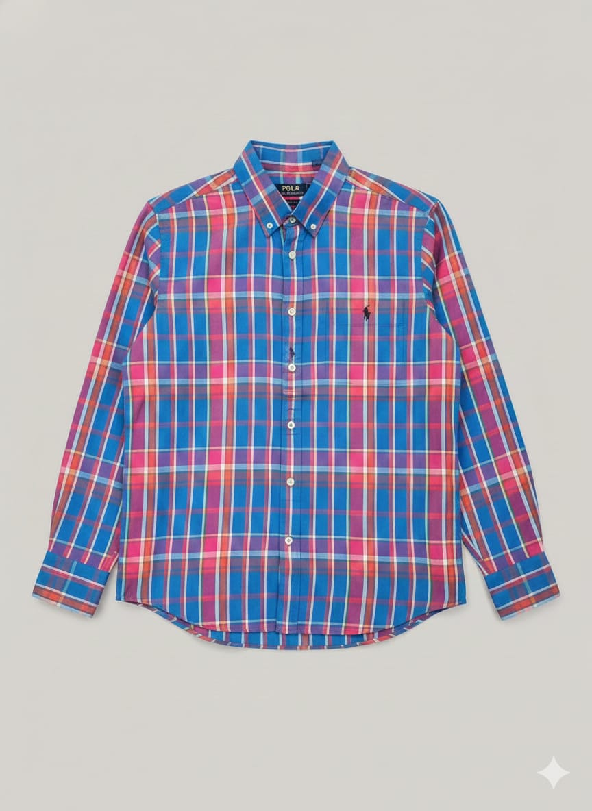 RL Checks Shirt - Blue Red
