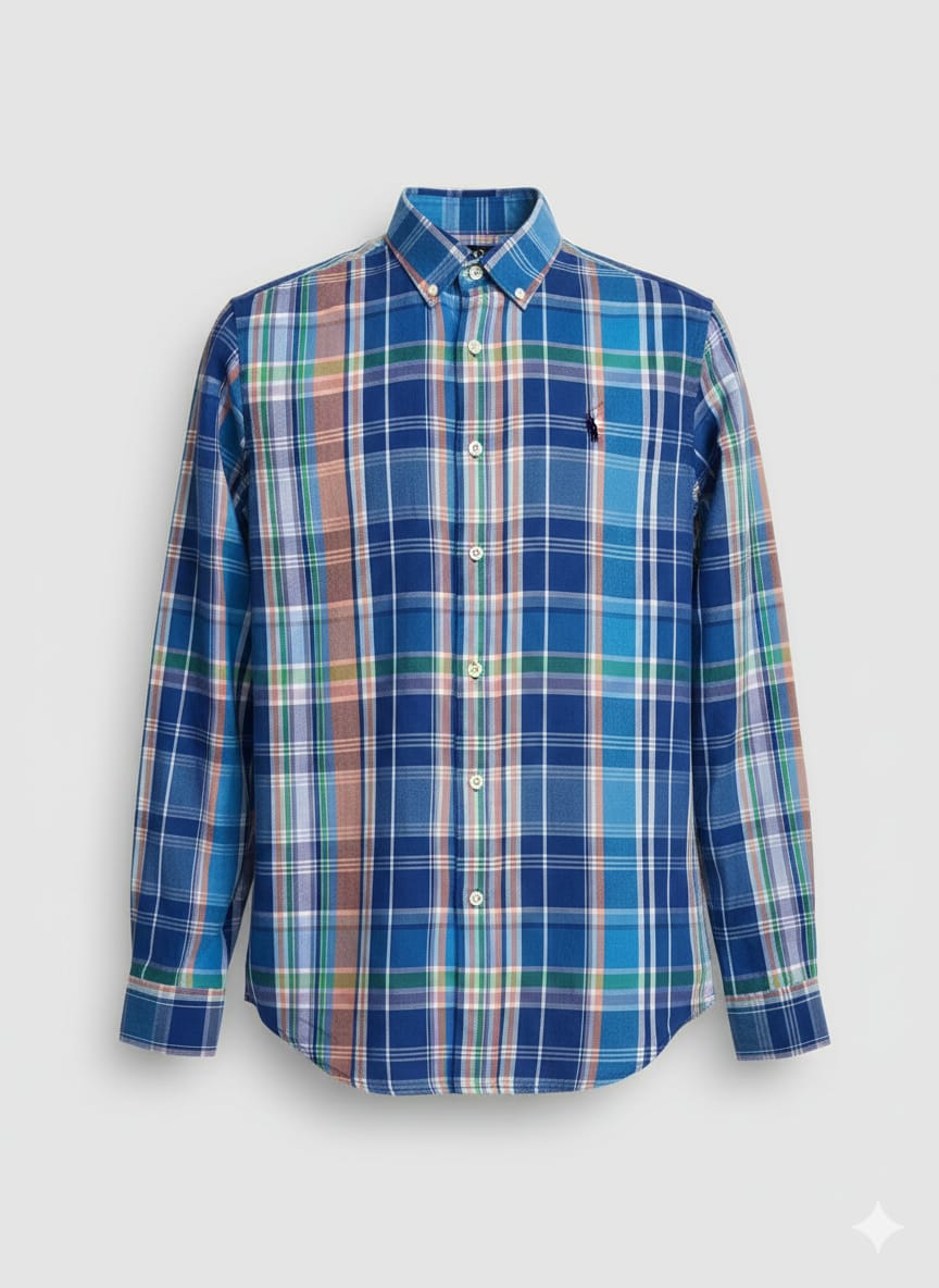 RL Checks Shirt - Blue Green