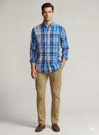 RL Checks Shirt - Blue Green