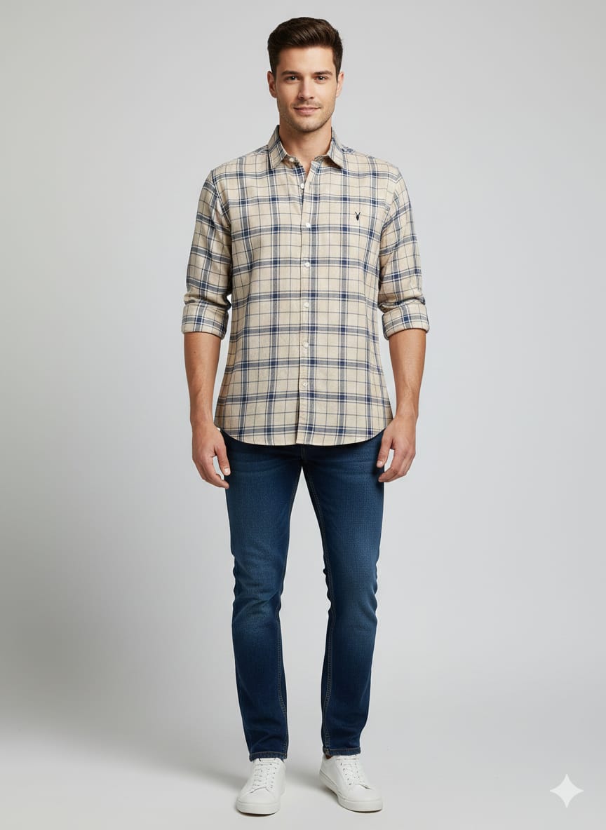 RL Checks Shirt - Beige