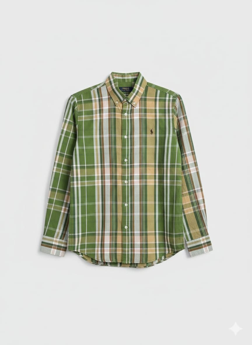 RL Checks Shirt - Pistachio