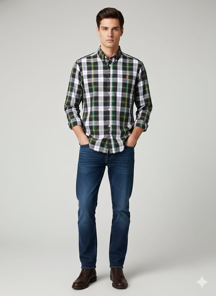 RL Checks Shirt - Grey