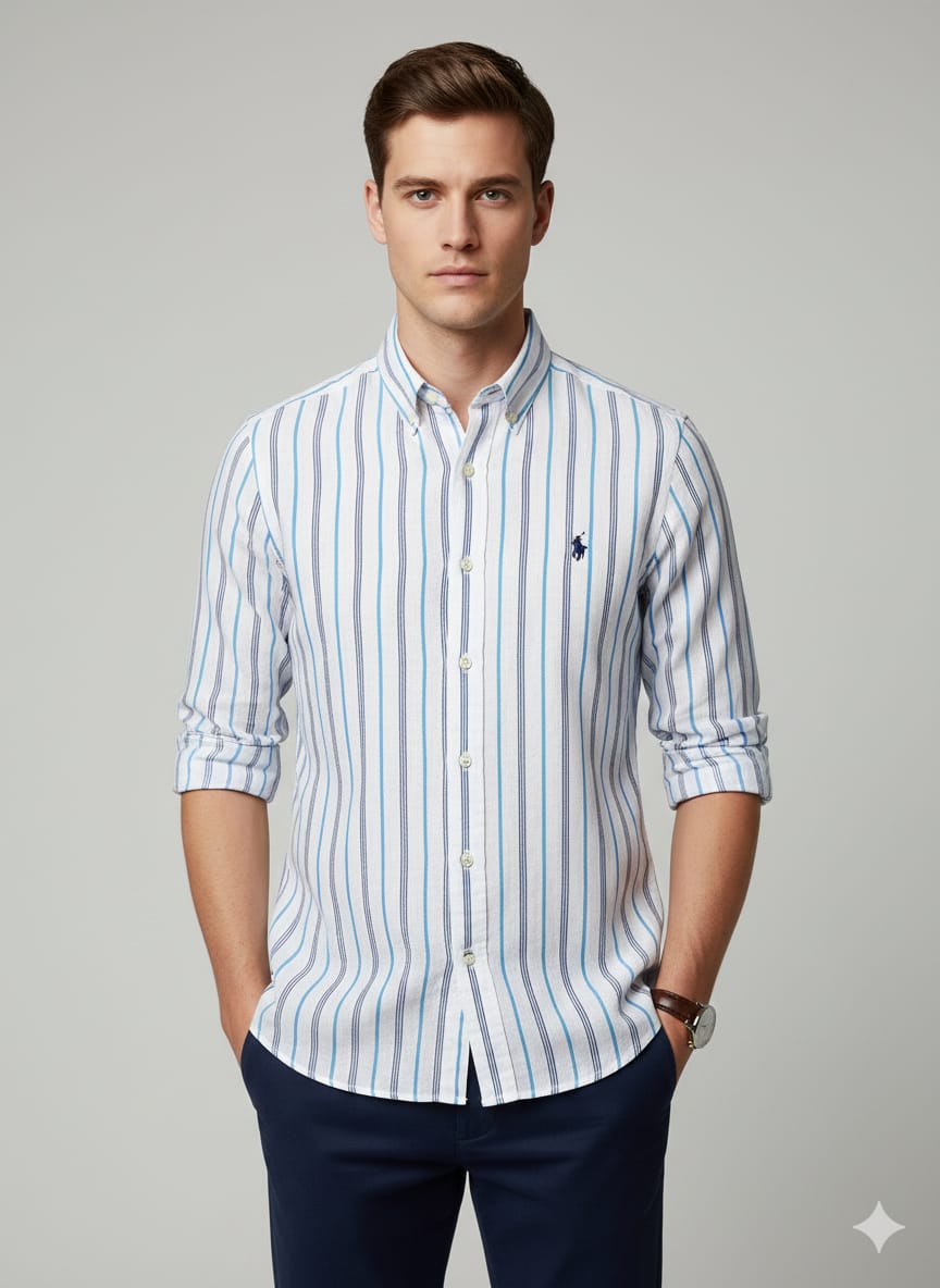 RL Striped Shirt - White