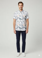 Pattern Half Shirt - Grey