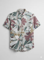 Pattern Half Shirt - Floral