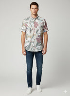 Pattern Half Shirt - Floral
