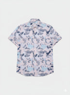 Pattern Half Shirt - Baby Pink