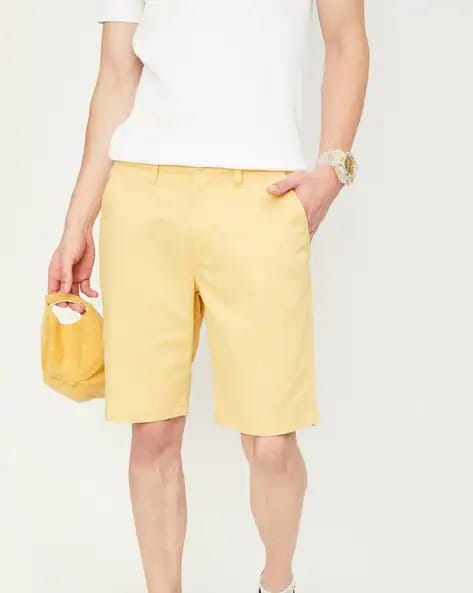 Linen Shorts - Yellow