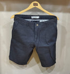 Linen Shorts - Striped Grey