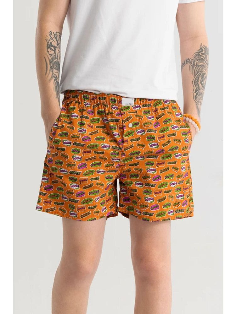 Boxer Shorts - Comic Orange