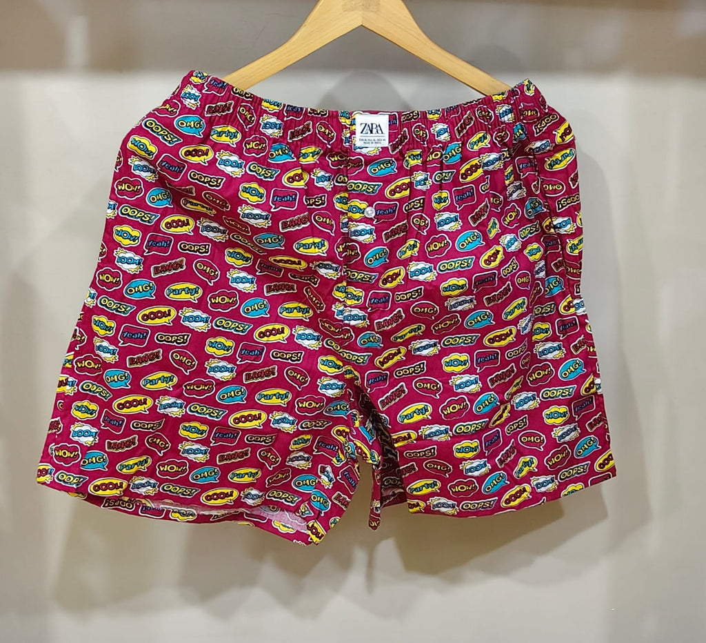 Boxer Shorts - Comic Red