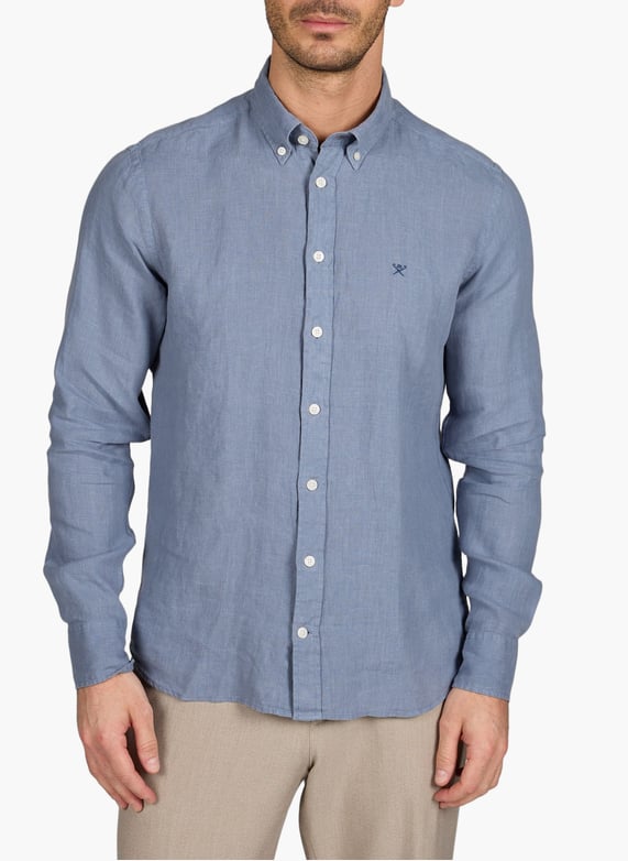 HKTT Pure Linen Shirt - Light Blue