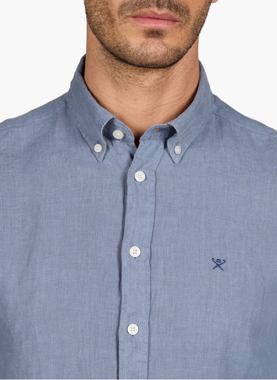 HKTT Pure Linen Shirt - Light Blue