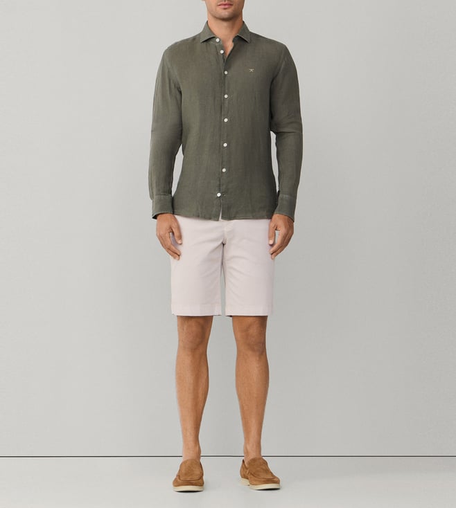 HKTT Pure linen Shirt - Olive Green
