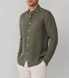 HKTT Pure linen Shirt - Olive Green