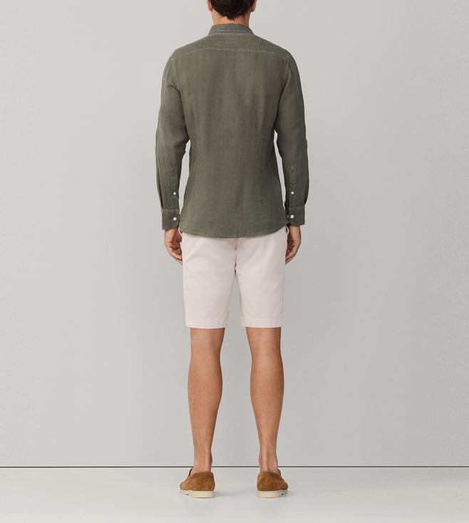 HKTT Pure linen Shirt - Olive Green