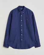 HKTT Pure Linen Shirt - Navy