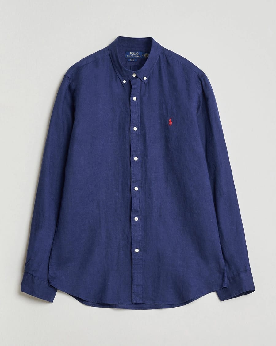 HKTT Pure Linen Shirt - Navy
