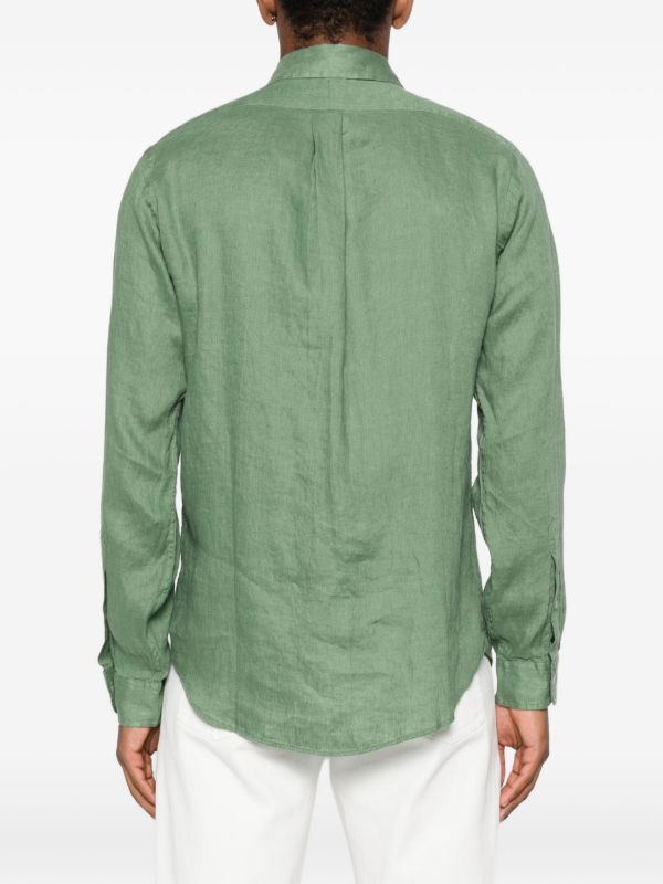 RL Pure Linen  Shirt - Pistachio