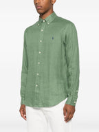 RL Pure Linen  Shirt - Pistachio