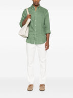 RL Pure Linen  Shirt - Pistachio