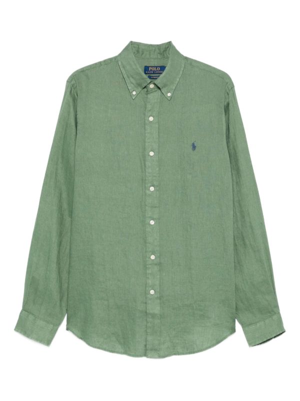 RL Pure Linen  Shirt - Pistachio
