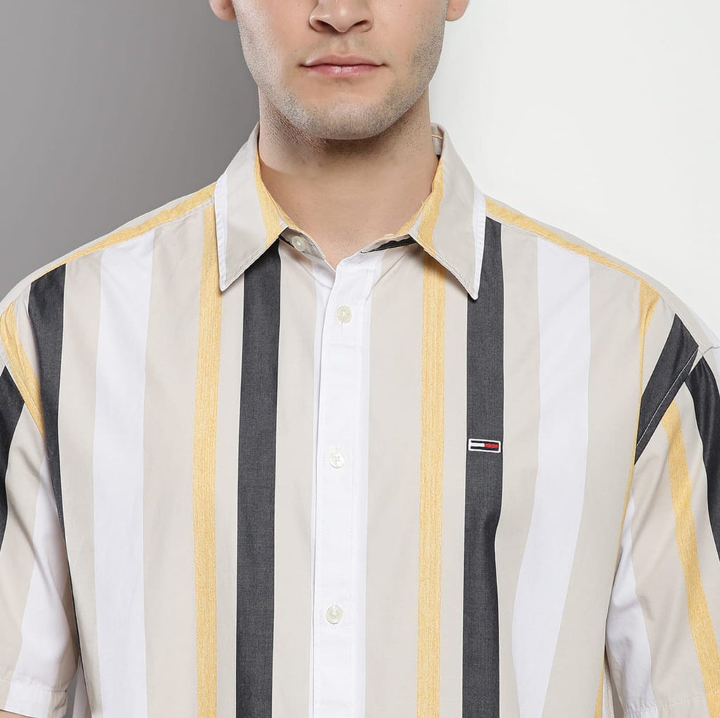 TH Shirt - Grey Yellow Stripes