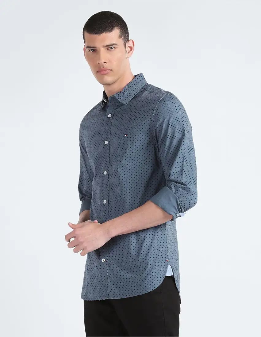 TH Shirt - Grey Polka Dot
