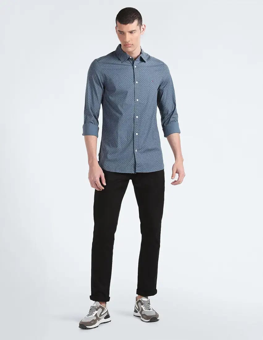 TH Shirt - Grey Polka Dot