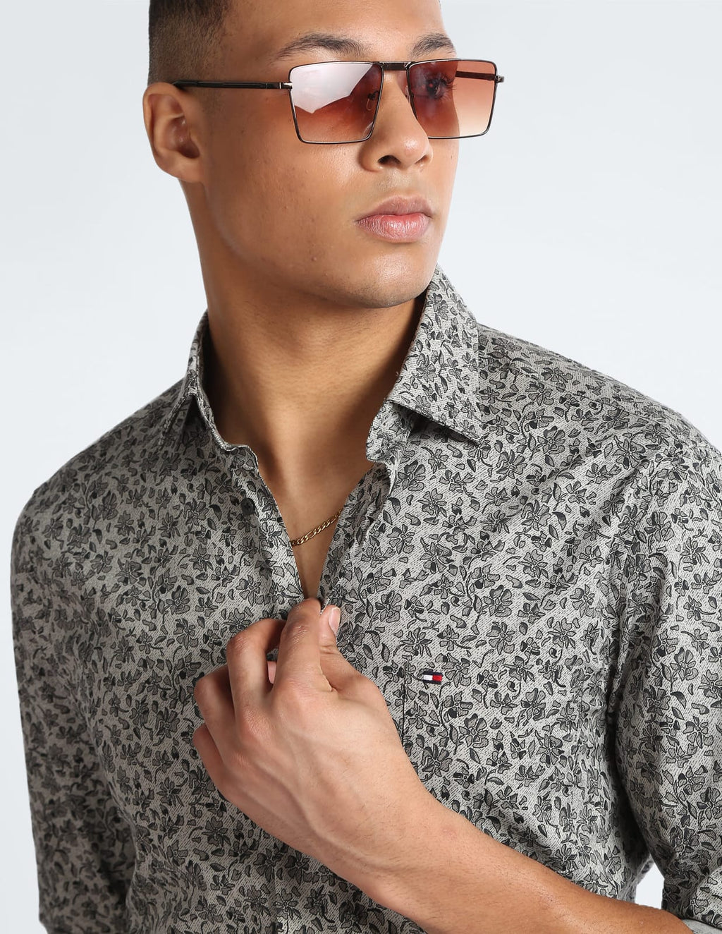 TH Shirt - Floral Grey