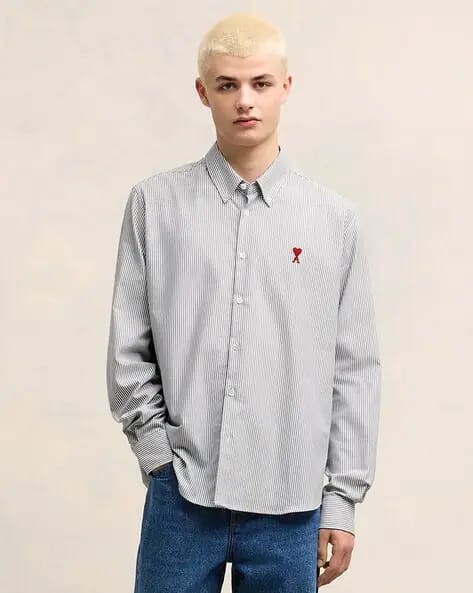 AP OXFORD Shirt - Grey Striped