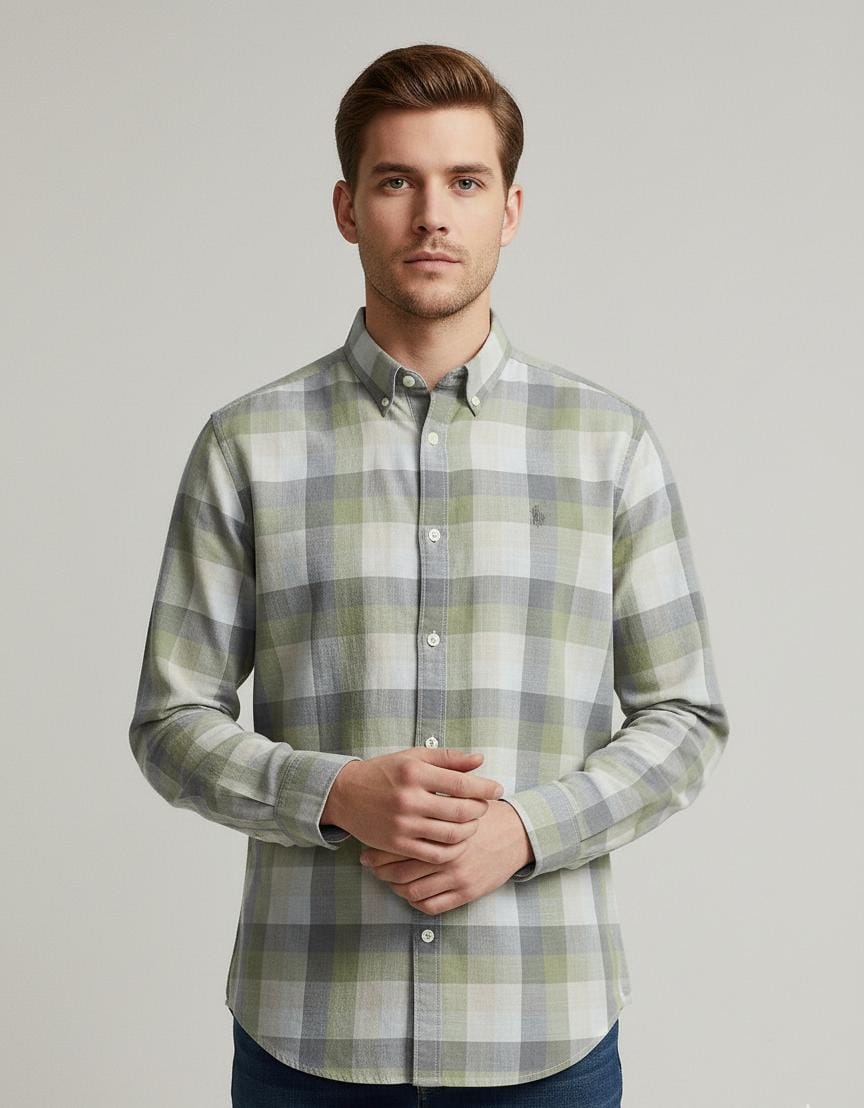 Blue White Checks Shirt